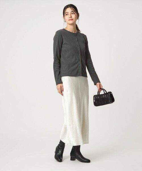 green label relaxing / グリーンレーベル リラクシング カーディガン・ボレロ | メランジ ブークレ 2WAY カーディガン | 詳細3