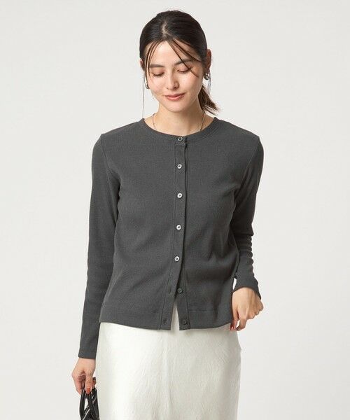 green label relaxing/グリーンレーベル リラクシング メランジ ブークレ 2WAY カーディガン DK. GRAY FREE green label relaxing/グリーンレーベル リラクシング メランジ ブークレ 2WAY カーディガン DK. GRAY FREE