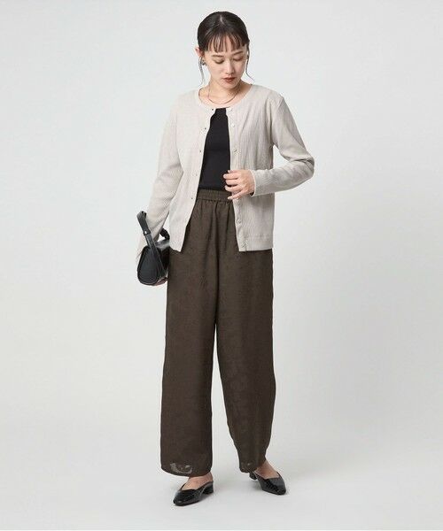 green label relaxing / グリーンレーベル リラクシング カーディガン・ボレロ | メランジ ブークレ 2WAY カーディガン | 詳細12