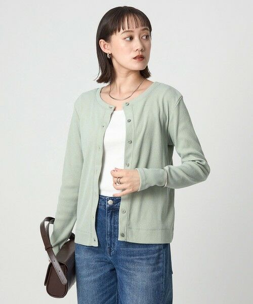 green label relaxing / グリーンレーベル リラクシング カーディガン・ボレロ | メランジ ブークレ 2WAY カーディガン | 詳細18