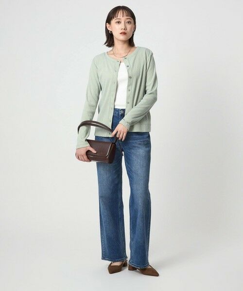 green label relaxing / グリーンレーベル リラクシング カーディガン・ボレロ | メランジ ブークレ 2WAY カーディガン | 詳細20