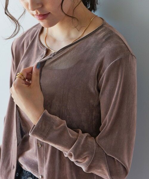 green label relaxing / グリーンレーベル リラクシング カーディガン・ボレロ | 【結論シリーズ】極みシアーフロッキーカーデ | 詳細22