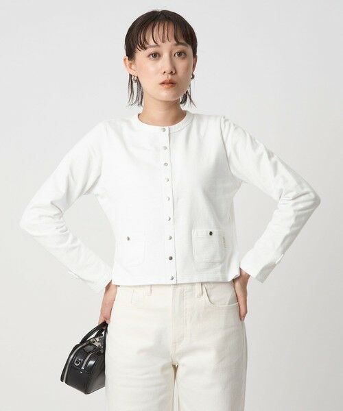 green label relaxing / グリーンレーベル リラクシング カーディガン・ボレロ | ＜To b. by agnes b.コラボ＞ドットボタン カーディガン | 詳細1