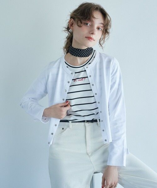 green label relaxing/グリーンレーベル リラクシング <To b. by agnes b.コラボ>ドットボタン カーディガン OFF WHITE FREE green label relaxing/グリーンレーベル リラクシング <To b. by agnes b.コラボ>ドットボタン カーディガン OFF WHITE FREE