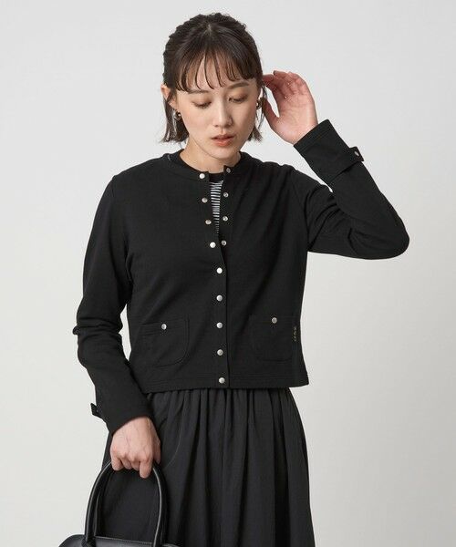 green label relaxing/グリーンレーベル リラクシング <To b. by agnes b.コラボ>ドットボタン カーディガン BLACK FREE green label relaxing/グリーンレーベル リラクシング <To b. by agnes b.コラボ>ドットボタン カーディガン BLACK FREE