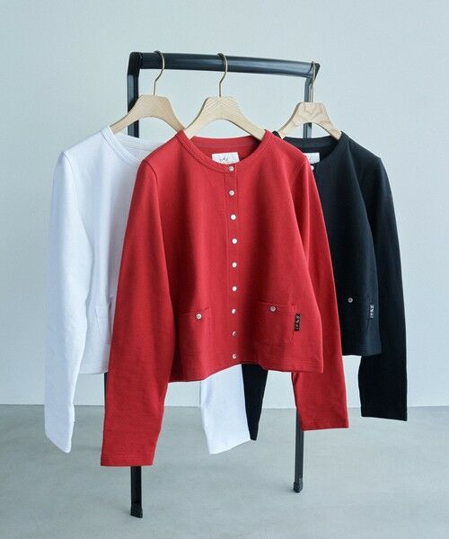 green label relaxing / グリーンレーベル リラクシング カーディガン・ボレロ | ＜To b. by agnes b.コラボ＞ドットボタン カーディガン | 詳細16