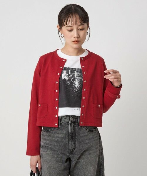 green label relaxing / グリーンレーベル リラクシング カーディガン・ボレロ | ＜To b. by agnes b.コラボ＞ドットボタン カーディガン | 詳細18