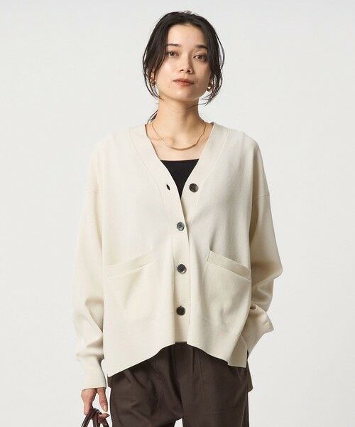 green label relaxing / グリーンレーベル リラクシング カーディガン・ボレロ | パフニット カーディガン ウォッシャブル | 詳細1