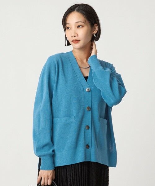 green label relaxing/グリーンレーベル リラクシング パフニット カーディガン ウォッシャブル COBALT FREE green label relaxing/グリーンレーベル リラクシング パフニット カーディガン ウォッシャブル COBALT FREE