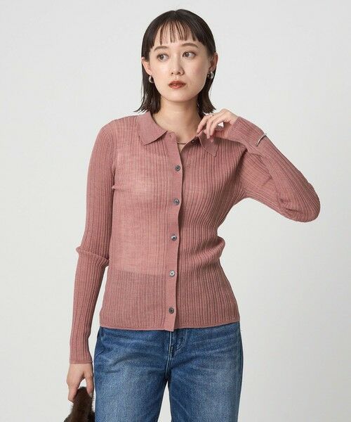 green label relaxing/グリーンレーベル リラクシング シアー ニット プルオーバー カーディガン PINK FREE green label relaxing/グリーンレーベル リラクシング シアー ニット プルオーバー カーディガン PINK FREE