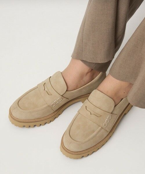 green label relaxing/グリーンレーベル リラクシング チャンキー ローファー / シューズ 撥水 BEIGE 23.5cm green label relaxing/グリーンレーベル リラクシング チャンキー ローファー / シューズ 撥水 BEIGE 23.5cm
