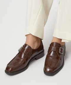 green label relaxing / グリーンレーベル リラクシング フラットシューズ | スクエア モンク ストラップ シューズ / モンクシューズ 撥水