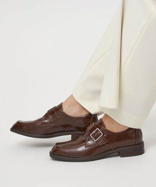 green label relaxing / グリーンレーベル リラクシング フラットシューズ | スクエア モンク ストラップ シューズ / モンクシューズ 撥水 | 詳細6