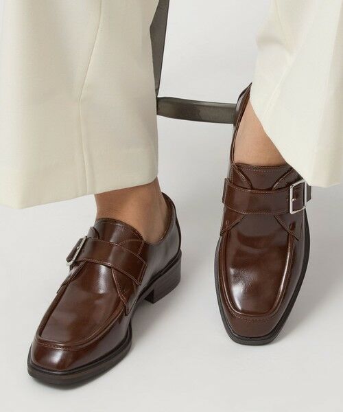 green label relaxing / グリーンレーベル リラクシング フラットシューズ | スクエア モンク ストラップ シューズ / モンクシューズ 撥水 | 詳細7