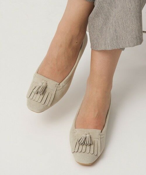 green label relaxing/グリーンレーベル リラクシング 【WEB限定】キルトタッセル フラットシューズ 撥水 LT. GRAY 24.5cm green label relaxing/グリーンレーベル リラクシング 【WEB限定】キルトタッセル フラットシューズ 撥水 LT. GRAY 24.5cm