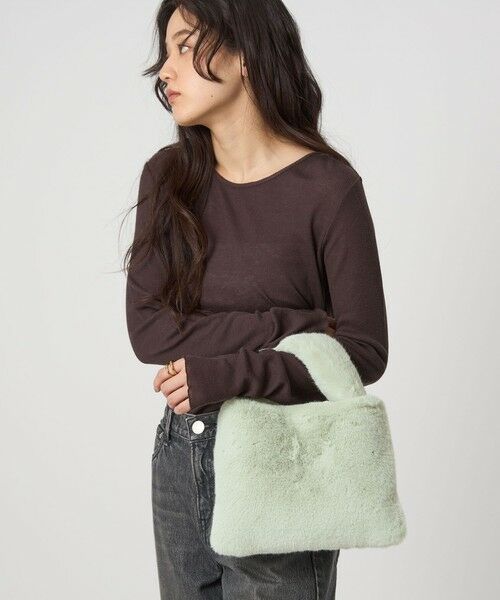 green label relaxing / グリーンレーベル リラクシング ショルダーバッグ | ＜CLANATE＞ファーチェーン バッグ | 詳細10