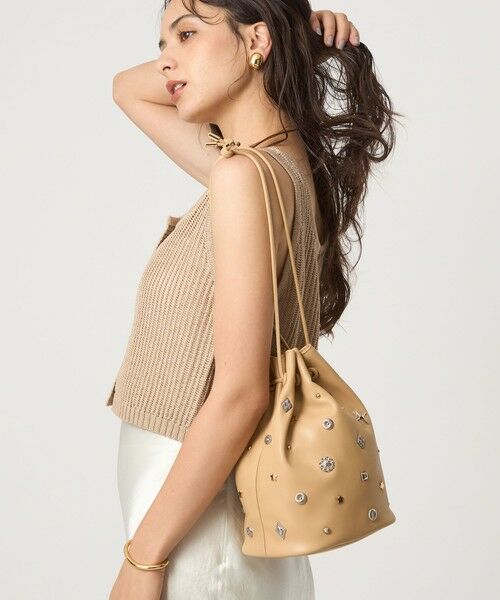 green label relaxing / グリーンレーベル リラクシング ショルダーバッグ | スタッズ ドローストリング バッグ | 詳細12