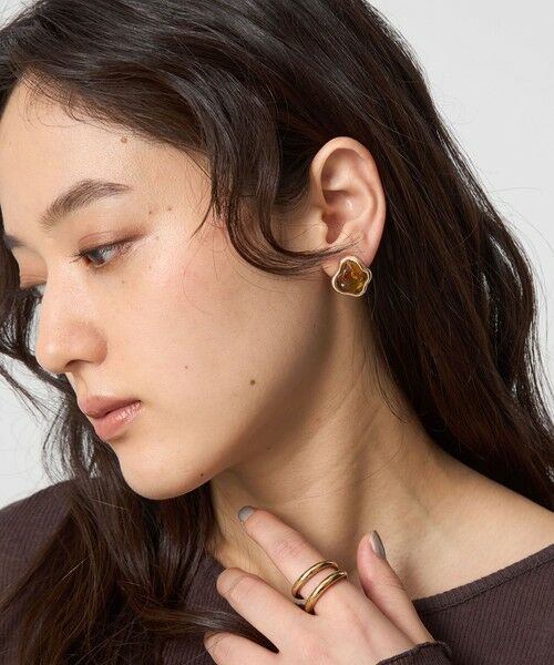 green label relaxing / グリーンレーベル リラクシング ピアス・イヤリング | メルティ クリア フレーム イヤリング | 詳細4