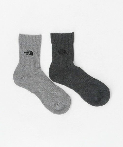 green label relaxing/グリーンレーベル リラクシング <THE NORTH FACE>ロゴ 2P クルーソックス / 靴下 MD. GRAY 23cm-25cm(S) green label relaxing/グリーンレーベル リラクシング <THE NORTH FACE>ロゴ 2P クルーソックス / 靴下 MD. GRAY 23cm-25cm(S)