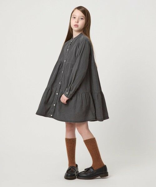 green label relaxing / グリーンレーベル リラクシング チュニック | デニム ティアード チュニック ワンピ / キッズ  100cm-160cm | 詳細3