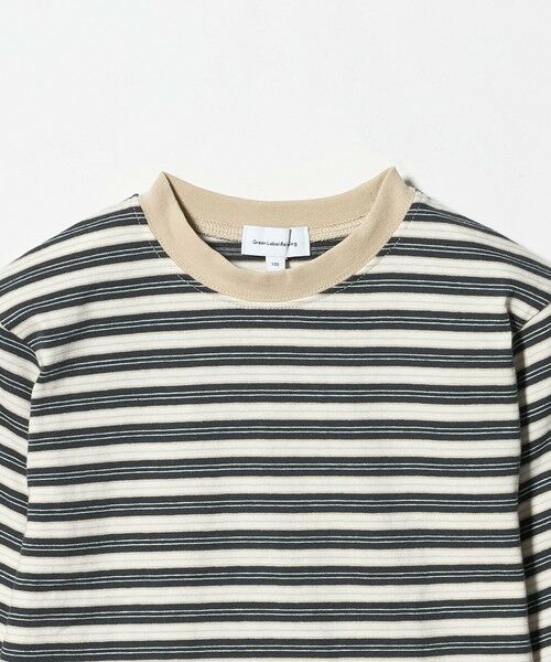 green label relaxing / グリーンレーベル リラクシング カットソー | マルチボーダー ロングスリーブ Tシャツ / キッズ 100cm-160cm | 詳細4