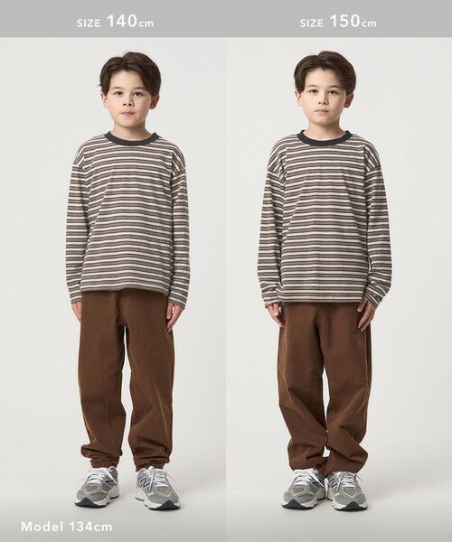 green label relaxing / グリーンレーベル リラクシング カットソー | マルチボーダー ロングスリーブ Tシャツ / キッズ 100cm-160cm | 詳細8