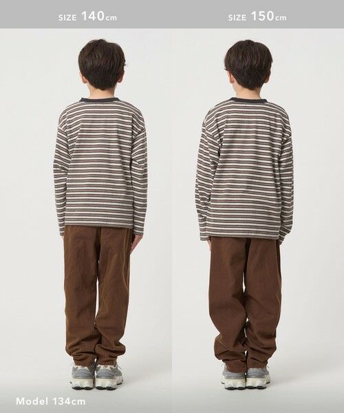 green label relaxing / グリーンレーベル リラクシング カットソー | マルチボーダー ロングスリーブ Tシャツ / キッズ 100cm-160cm | 詳細10