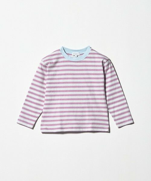 green label relaxing/グリーンレーベル リラクシング マルチボーダー ロングスリーブ Tシャツ / キッズ 100cm-160cm LILAC 130cm green label relaxing/グリーンレーベル リラクシング マルチボーダー ロングスリーブ Tシャツ / キッズ 100cm-160cm LILAC 130cm