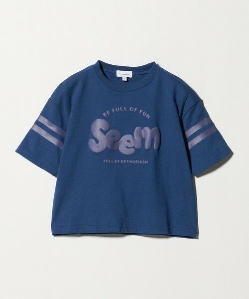 green label relaxing/グリーンレーベル リラクシング テンジク ロゴプリント Tシャツ / キッズ 100cm-130cm NAVY 110cm