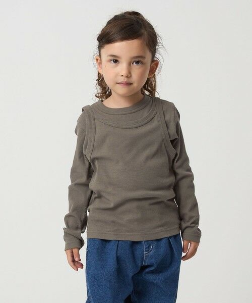 green label relaxing / グリーンレーベル リラクシング カットソー | シースルー ロンT＋タンク セット / キッズ  100cm-160cm | 詳細1