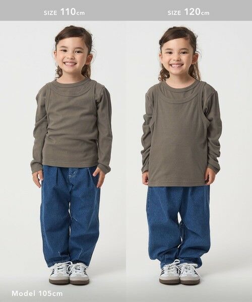 green label relaxing / グリーンレーベル リラクシング カットソー | シースルー ロンT＋タンク セット / キッズ  100cm-160cm | 詳細3