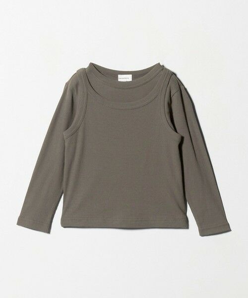 green label relaxing/グリーンレーベル リラクシング シースルー ロンT＋タンク セット / キッズ 100cm-160cm DK. GRAY 160cm