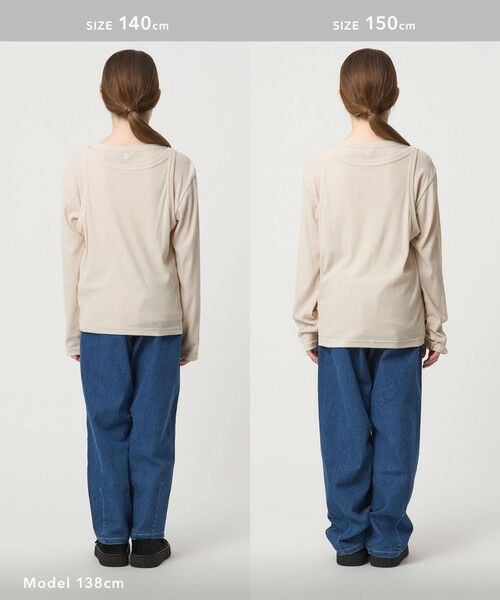 green label relaxing / グリーンレーベル リラクシング カットソー | シースルー ロンT＋タンク セット / キッズ  100cm-160cm | 詳細14