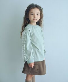 green label relaxing / グリーンレーベル リラクシング カットソー | 袖フリル ロンT / キッズ  100cm-160cm