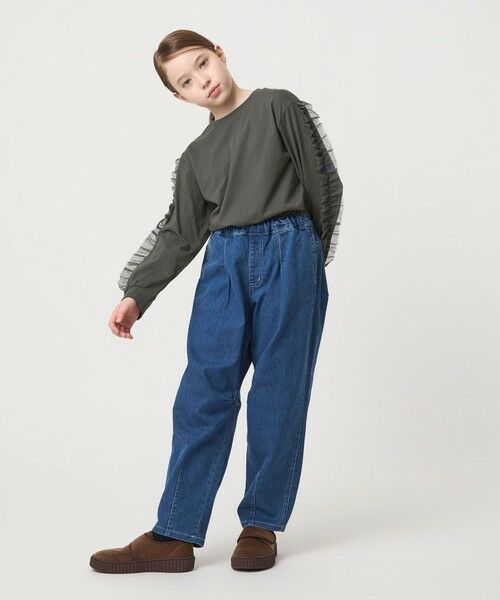 green label relaxing / グリーンレーベル リラクシング カットソー | 袖フリル ロンT / キッズ  100cm-160cm | 詳細12