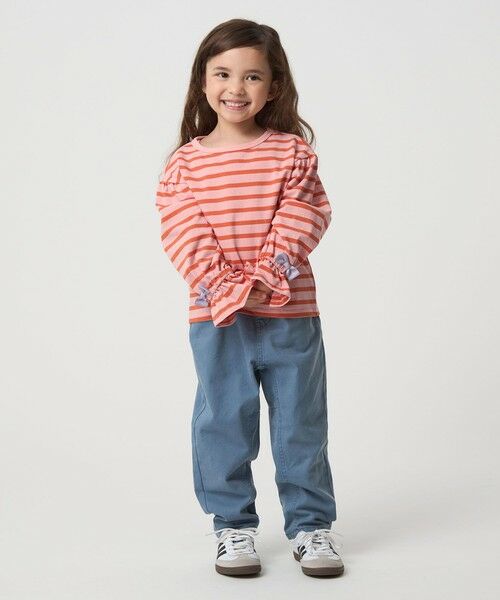 green label relaxing / グリーンレーベル リラクシング カットソー | ボーダー キャンディスリーブ Tシャツ / キッズ  100cm-160cm◎ | 詳細2