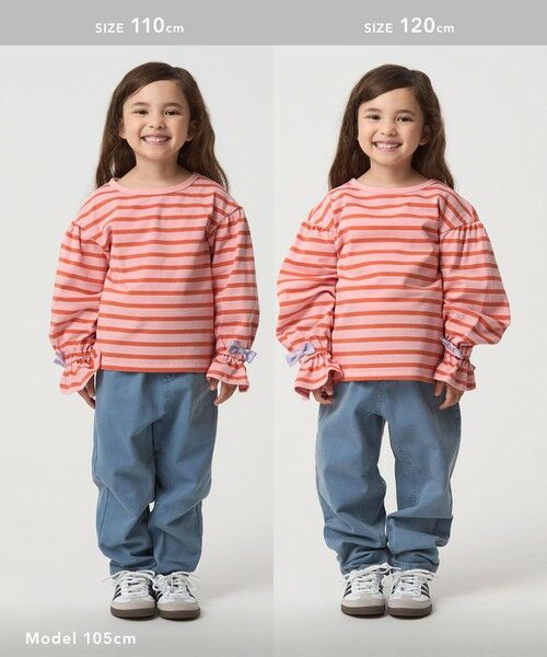 green label relaxing / グリーンレーベル リラクシング カットソー | ボーダー キャンディスリーブ Tシャツ / キッズ  100cm-160cm◎ | 詳細3