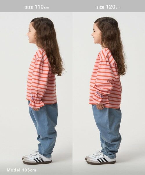green label relaxing / グリーンレーベル リラクシング カットソー | ボーダー キャンディスリーブ Tシャツ / キッズ  100cm-160cm◎ | 詳細4