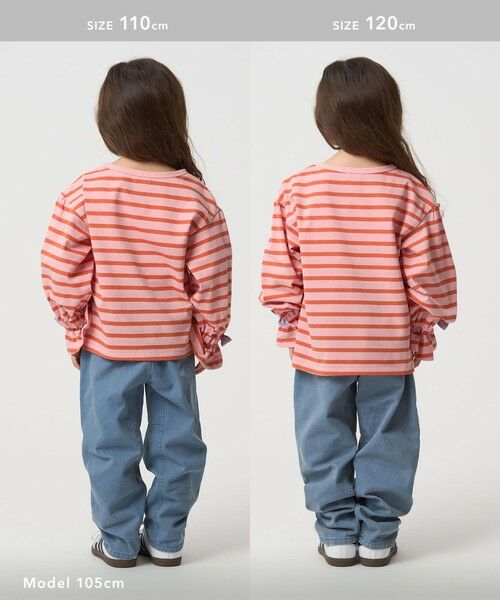 green label relaxing / グリーンレーベル リラクシング カットソー | ボーダー キャンディスリーブ Tシャツ / キッズ  100cm-160cm◎ | 詳細5