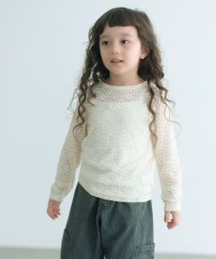 green label relaxing / グリーンレーベル リラクシング カットソー | 花柄 ジャガードトップス / キッズ  100cm-160cm