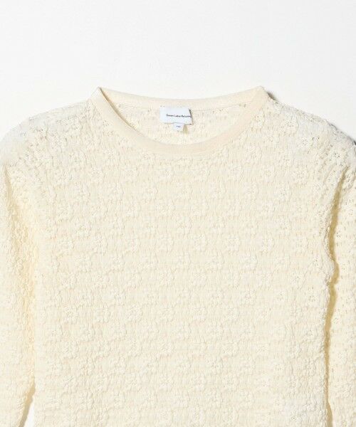 green label relaxing / グリーンレーベル リラクシング カットソー | 花柄 ジャガードトップス / キッズ 100cm-160cm | 詳細4