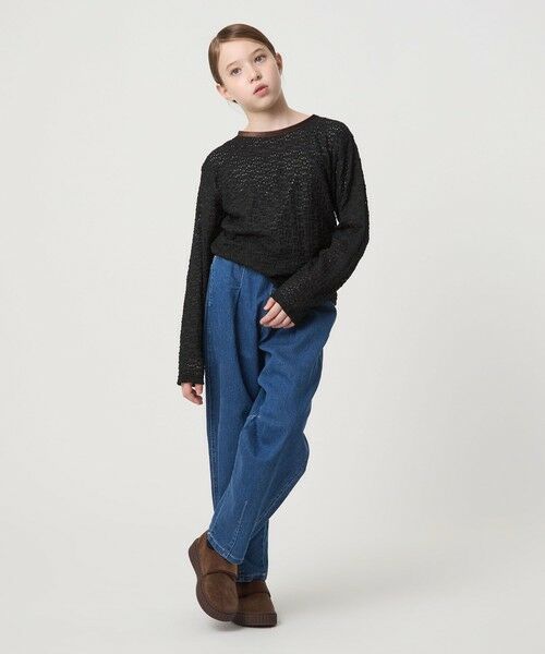 green label relaxing / グリーンレーベル リラクシング カットソー | 花柄 ジャガードトップス / キッズ 100cm-160cm | 詳細9