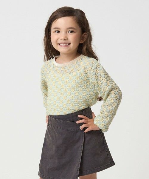 green label relaxing / グリーンレーベル リラクシング カットソー | 花柄 ジャガードトップス / キッズ 100cm-160cm | 詳細17