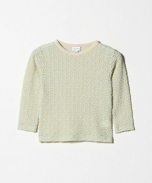 green label relaxing / グリーンレーベル リラクシング カットソー | 花柄 ジャガードトップス / キッズ 100cm-160cm(LT.BLUE)