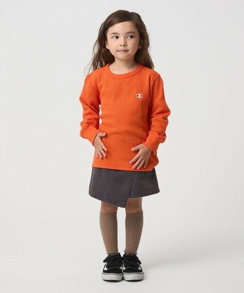 green label relaxing / グリーンレーベル リラクシング カットソー | ＜Champion＞ワッフル ロングスリーブTシャツ / キッズ  110cm-130cm | 詳細6