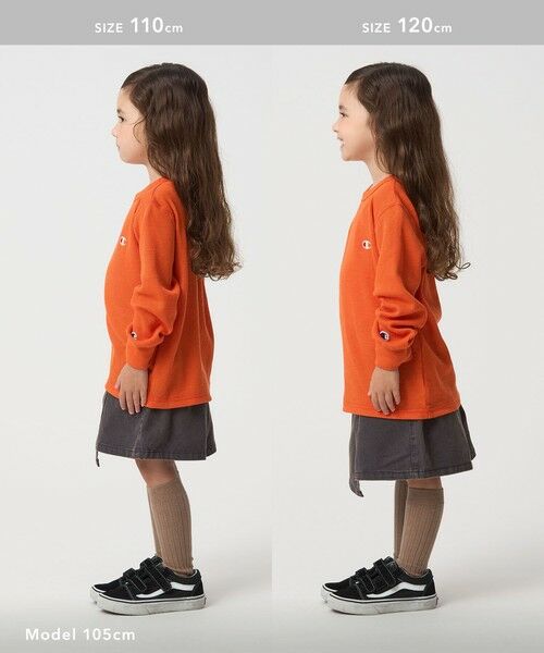green label relaxing / グリーンレーベル リラクシング カットソー | ＜Champion＞ワッフル ロングスリーブTシャツ / キッズ  110cm-130cm | 詳細8