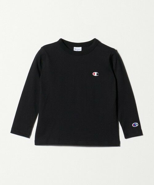 green label relaxing/グリーンレーベル リラクシング <Champion>ロングスリーブ Tシャツ / キッズ 110cm-130cm BLACK 110cm green label relaxing/グリーンレーベル リラクシング <Champion>ロングスリーブ Tシャツ / キッズ 110cm-130cm BLACK 110cm