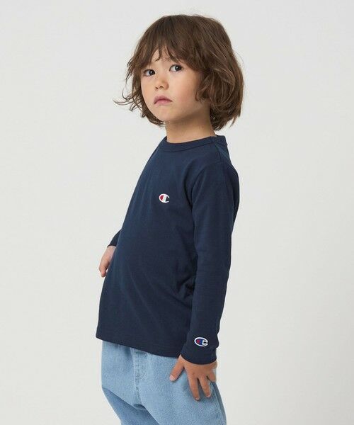 green label relaxing / グリーンレーベル リラクシング カットソー | ＜Champion＞ロングスリーブ Tシャツ / キッズ  110cm-130cm | 詳細9
