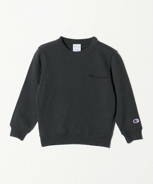 green label relaxing/グリーンレーベル リラクシング <Champion>クルーネック スウェット / トレーナー / キッズ 110cm-130cm BLACK 110cm green label relaxing/グリーンレーベル リラクシング <Champion>クルーネック スウェット / トレーナー / キッズ 110cm-130cm BLACK 110cm