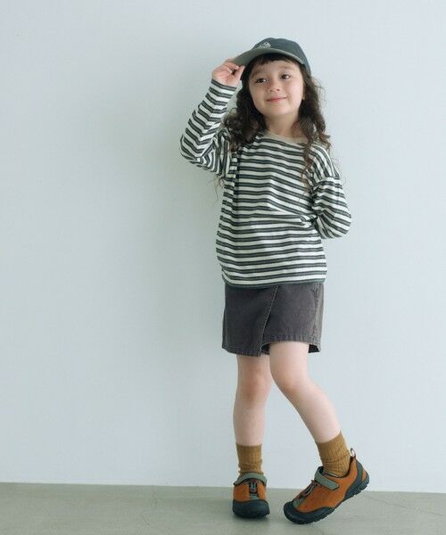 green label relaxing / グリーンレーベル リラクシング ショート・ハーフ・半端丈パンツ | ツイルラップ キュロットパンツ / キッズ  100cm-160cm | 詳細1